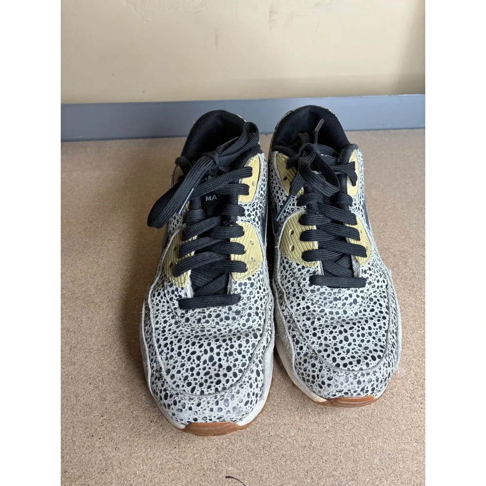 Nike Air Max 90 Premium Safari Black Bonsai 443817-102 Womens 6.5 Running Shoes